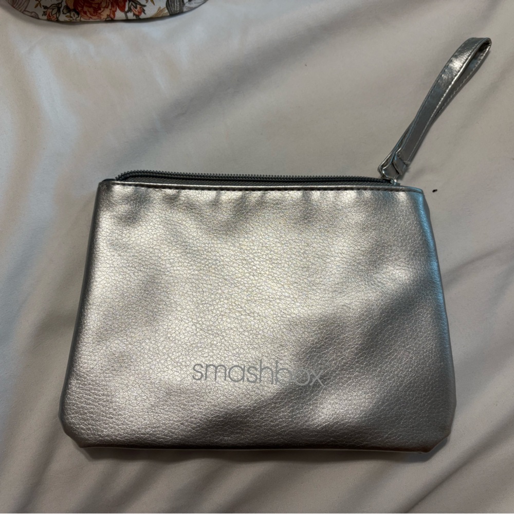 Smashbox Metallic Silver Wristlet